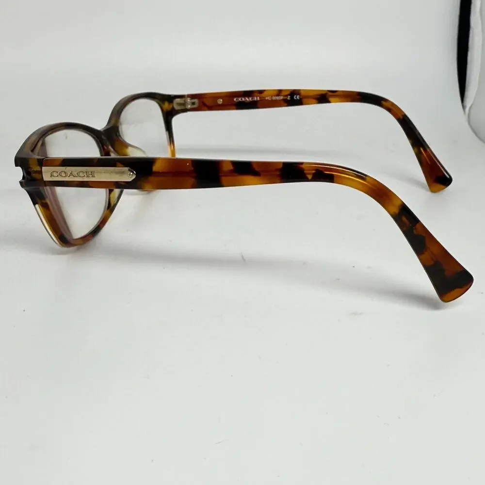 Coach HC 6065 5438 51-17-135 Black Tortoise Gold Full Rim Eyeglasses Frame 18195